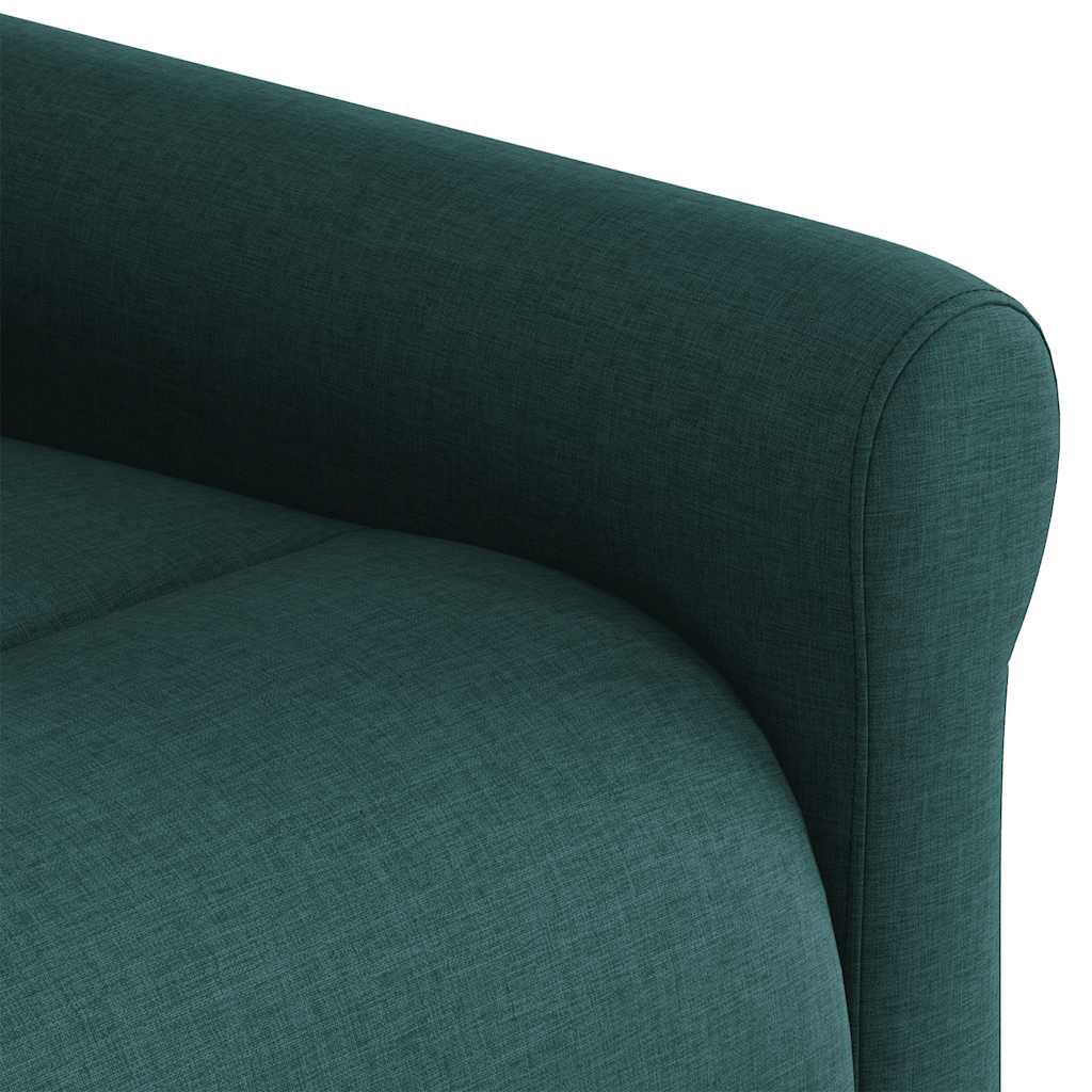 Fauteuil inclinable de massage électrique Vert foncé Tissu
