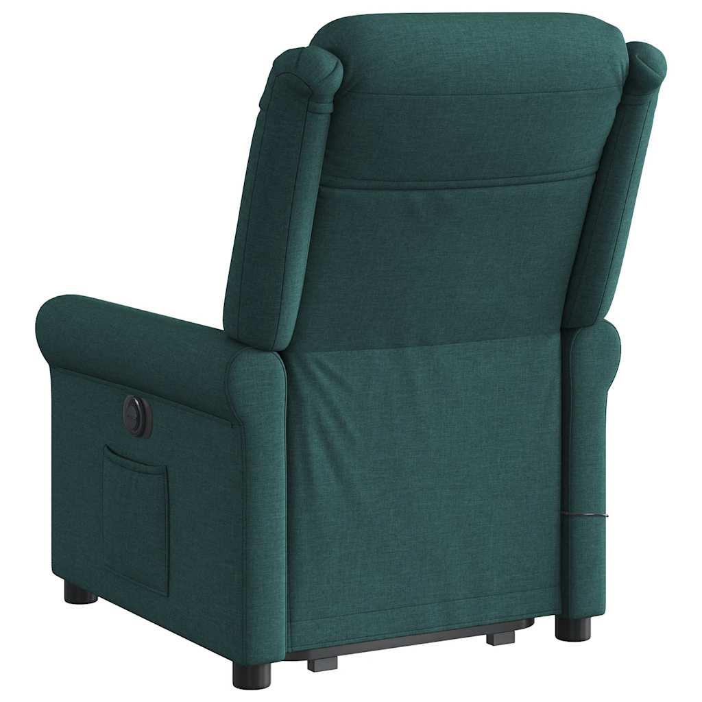 Fauteuil inclinable de massage électrique Vert foncé Tissu - XIOS
