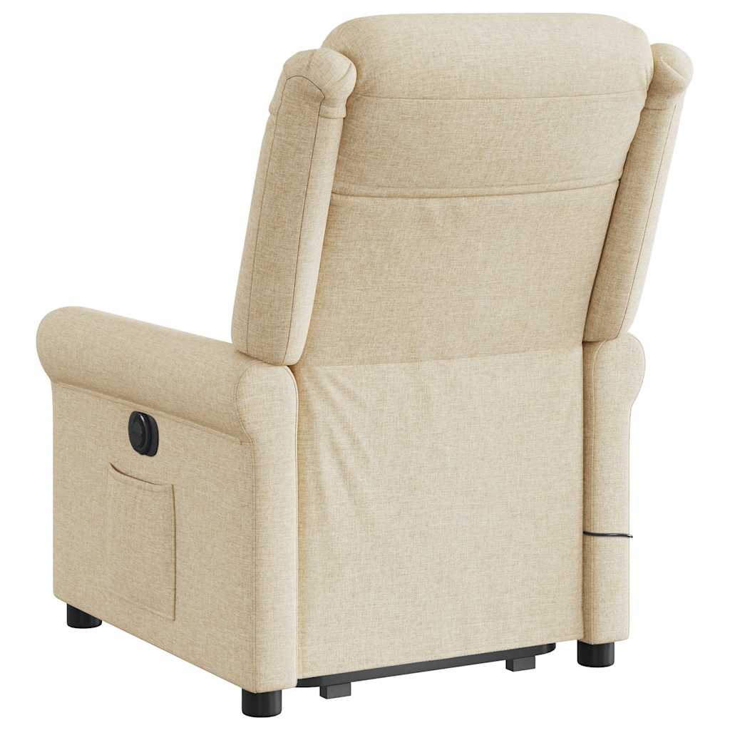Fauteuil inclinable de massage électrique Crème Tissu - XIOS