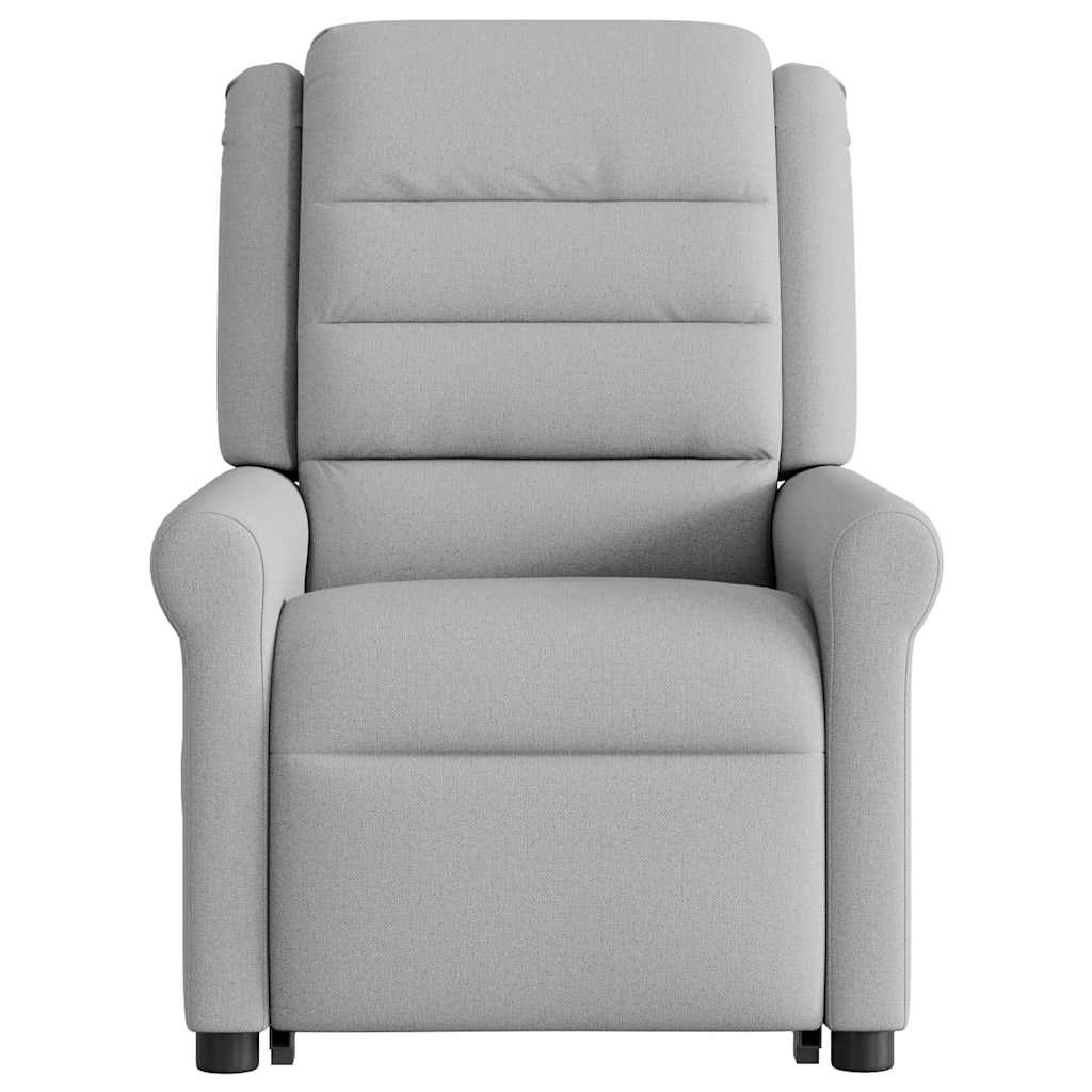 Fauteuil inclinable de massage électrique gris nuage tissu - XIOS