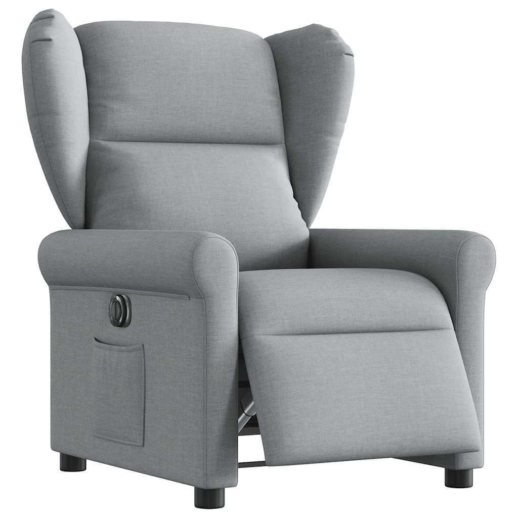 Fauteuil inclinable électrique Gris clair Tissu - XIOS