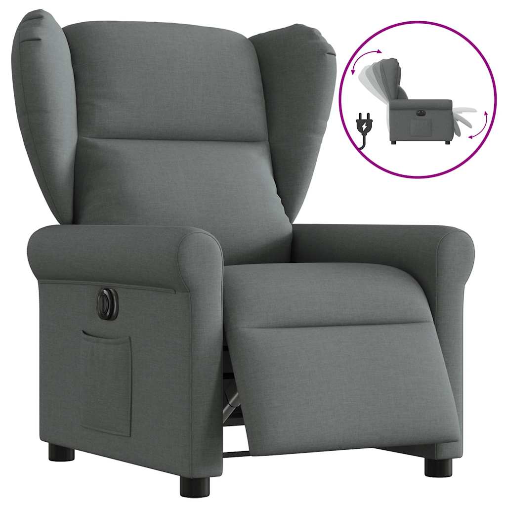 Fauteuil inclinable électrique Gris foncé Tissu - XIOS