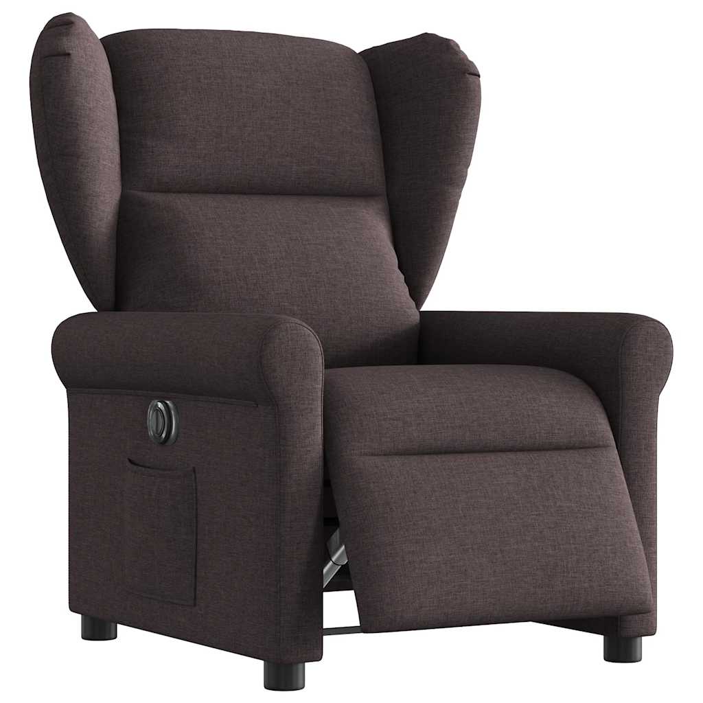 Fauteuil inclinable électrique Marron foncé Tissu - XIOS