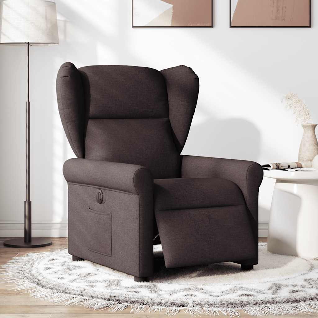 Fauteuil inclinable électrique Marron foncé Tissu - XIOS