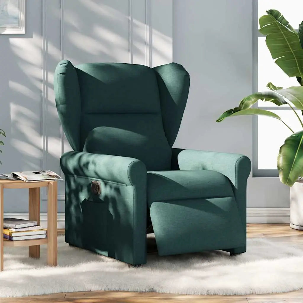 Fauteuil inclinable électrique Vert foncé Tissu - XIOS