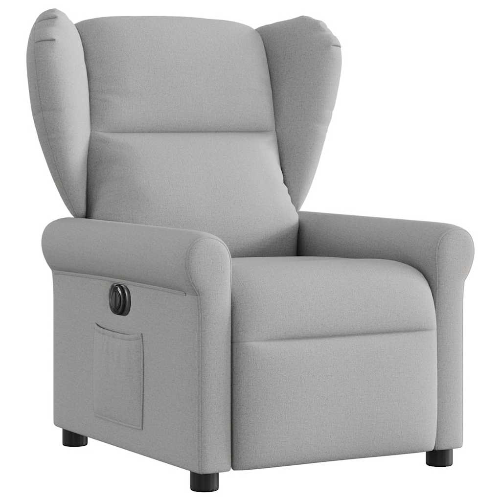 Fauteuil inclinable électrique gris nuage tissu - XIOS