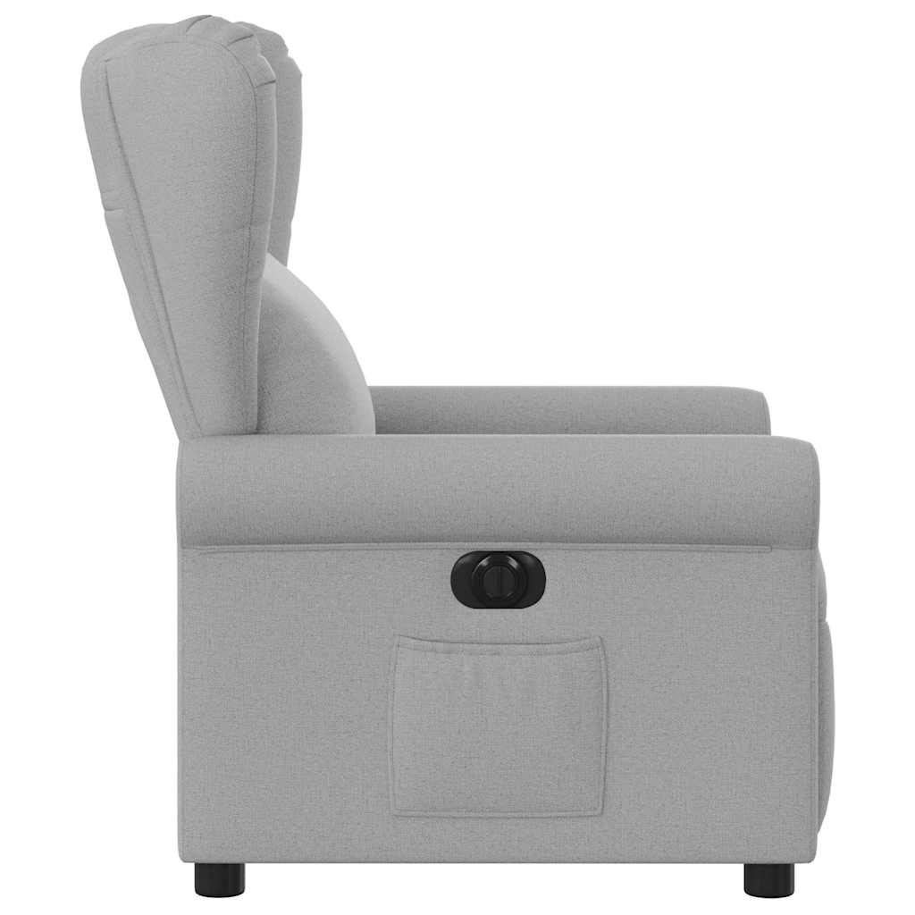 Fauteuil inclinable électrique gris nuage tissu
