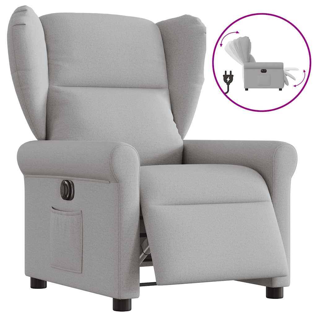 Fauteuil inclinable électrique gris nuage tissu - XIOS