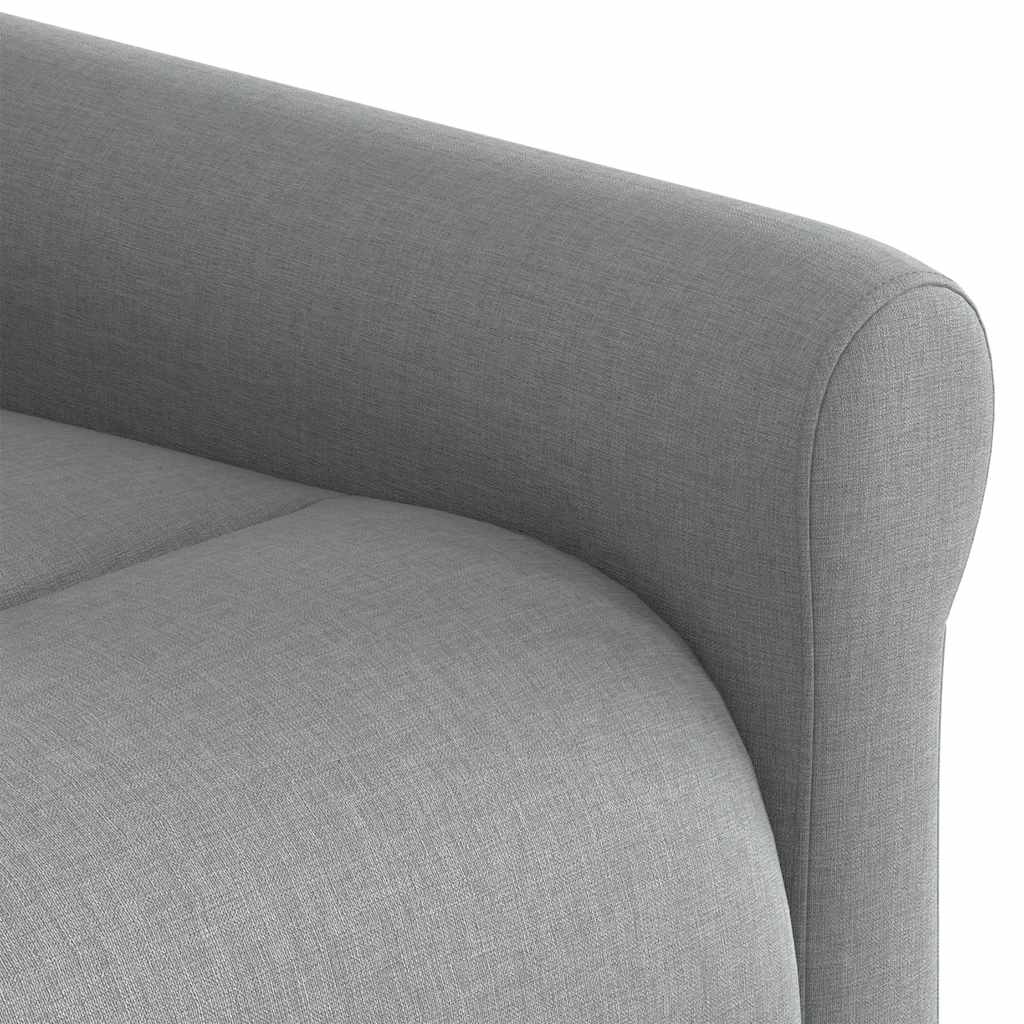 Fauteuil de massage inclinable électrique gris clair tissu