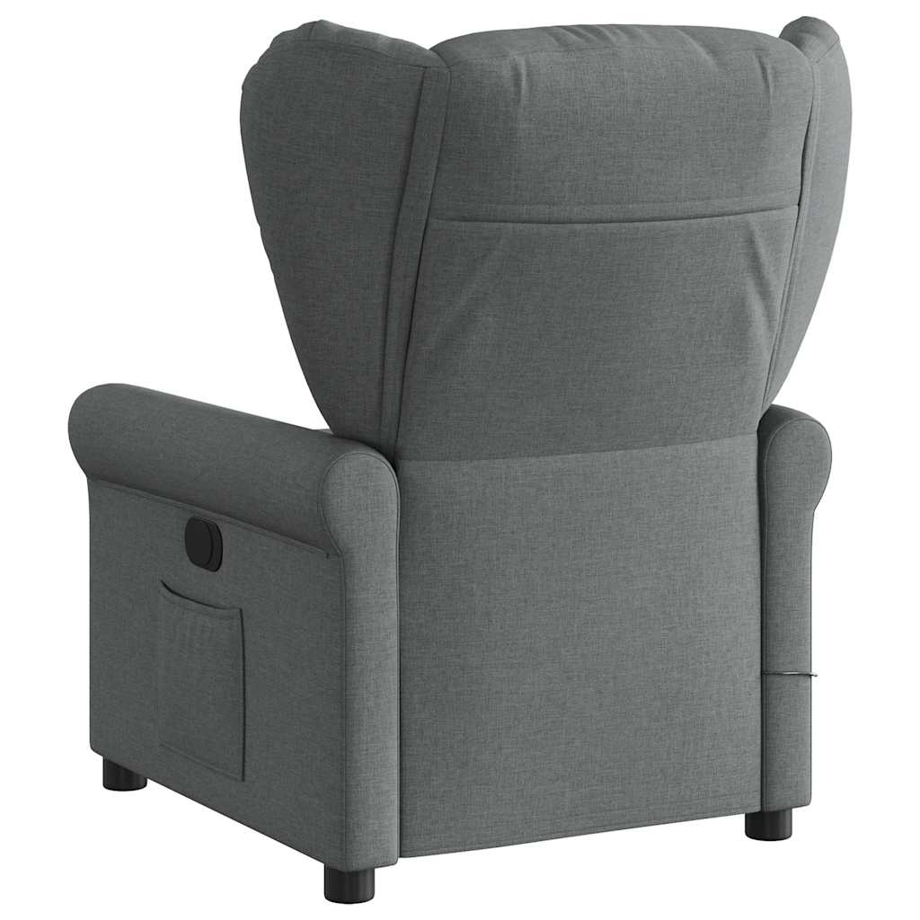 Fauteuil inclinable de massage électrique gris foncé tissu - XIOS