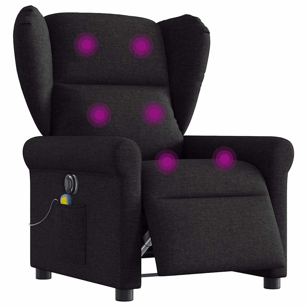 Fauteuil de massage inclinable électrique Noir Tissu - XIOS