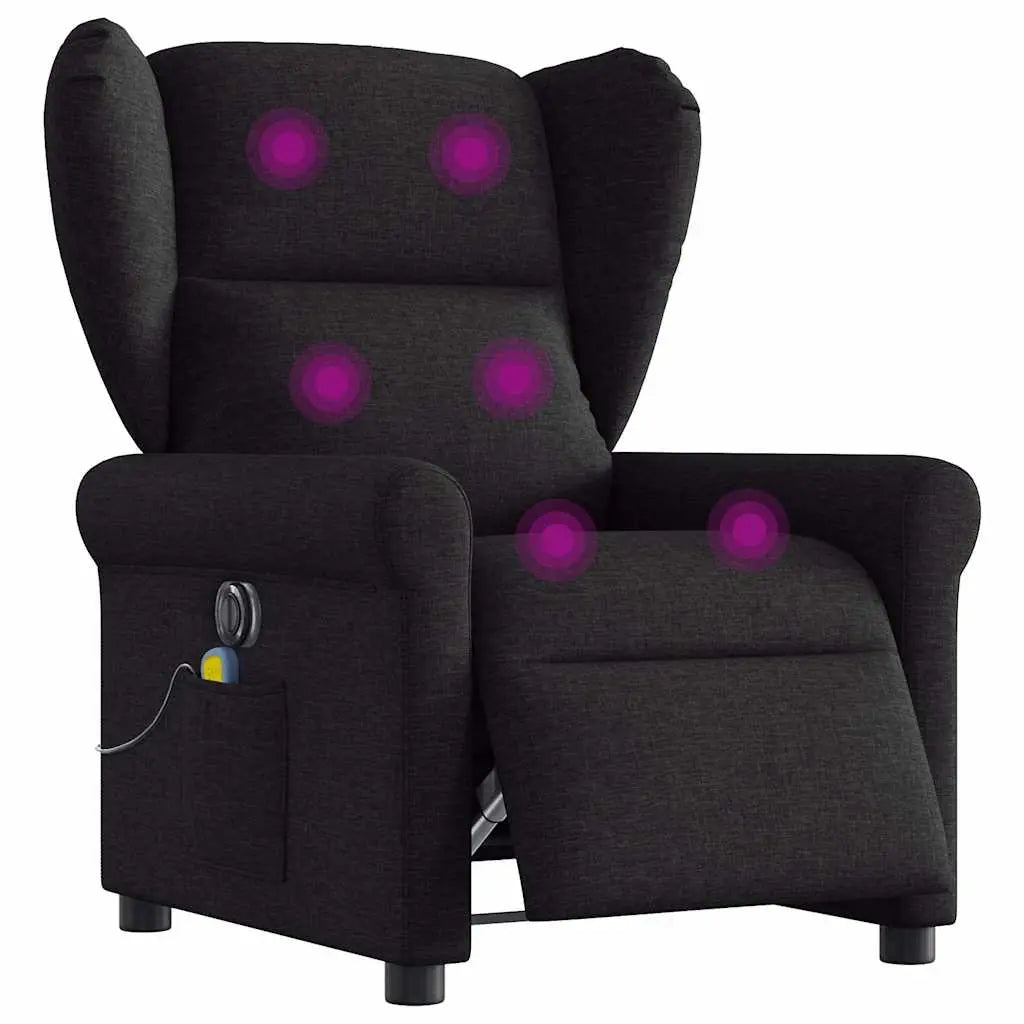 Fauteuil de massage inclinable électrique Noir Tissu - XIOS