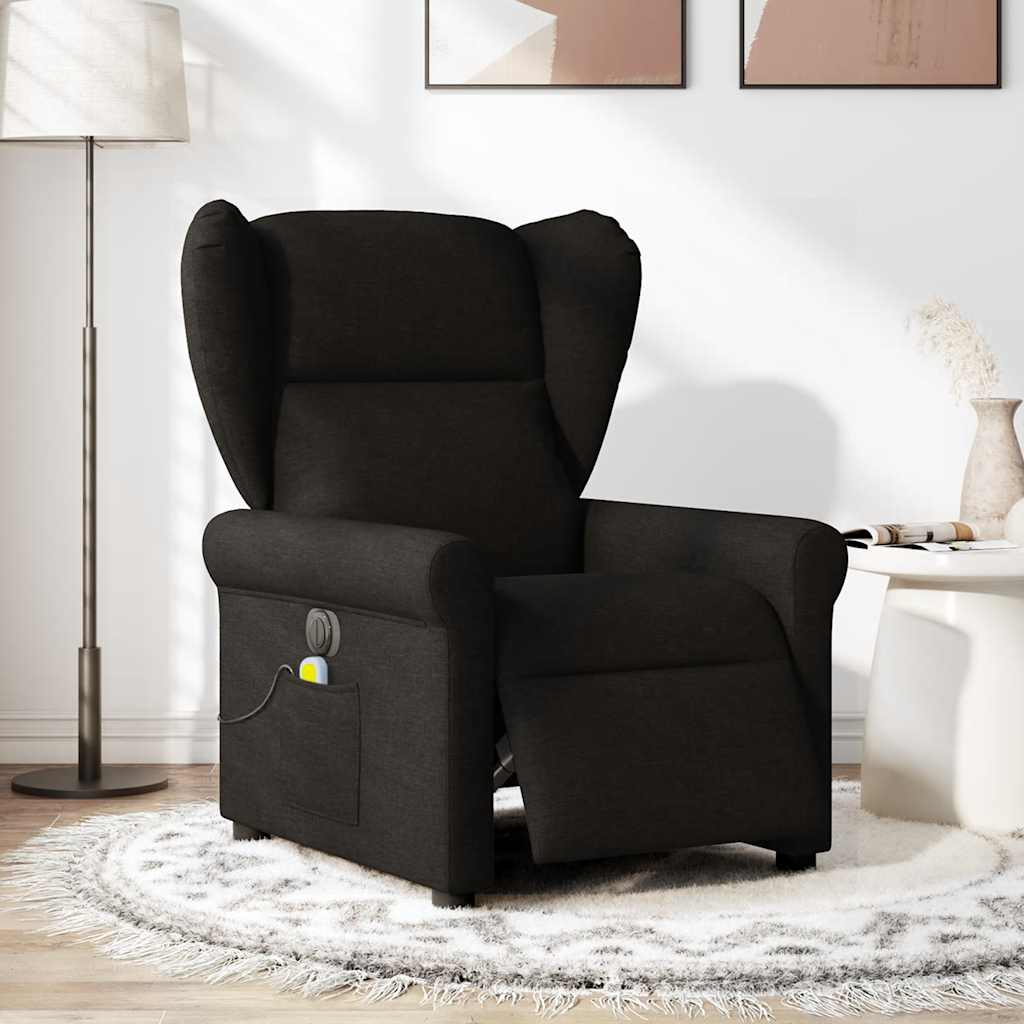 Fauteuil de massage inclinable électrique Noir Tissu - XIOS