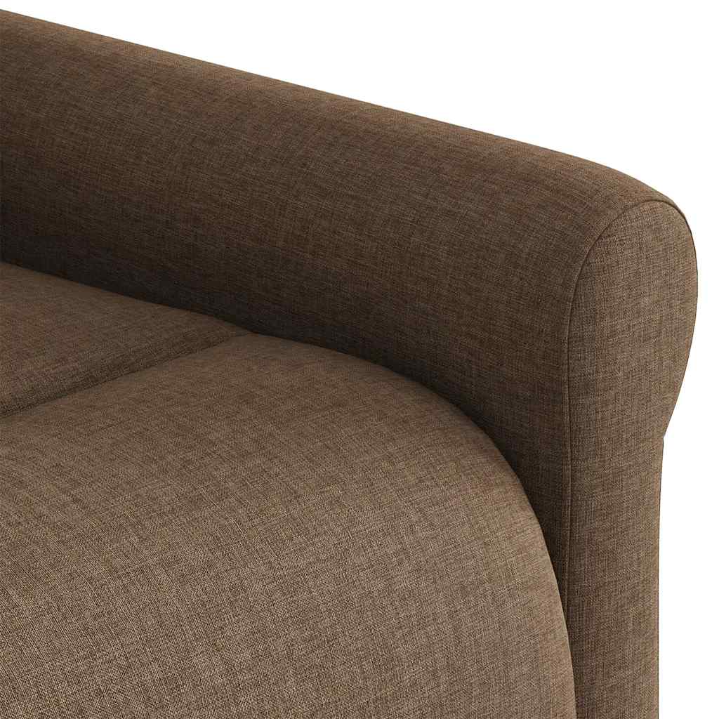 Fauteuil inclinable de massage électrique marron tissu - XIOS