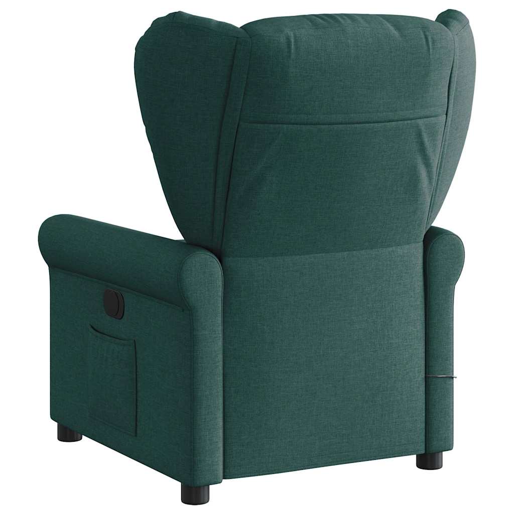 Fauteuil de massage inclinable électrique Vert foncé Tissu - XIOS