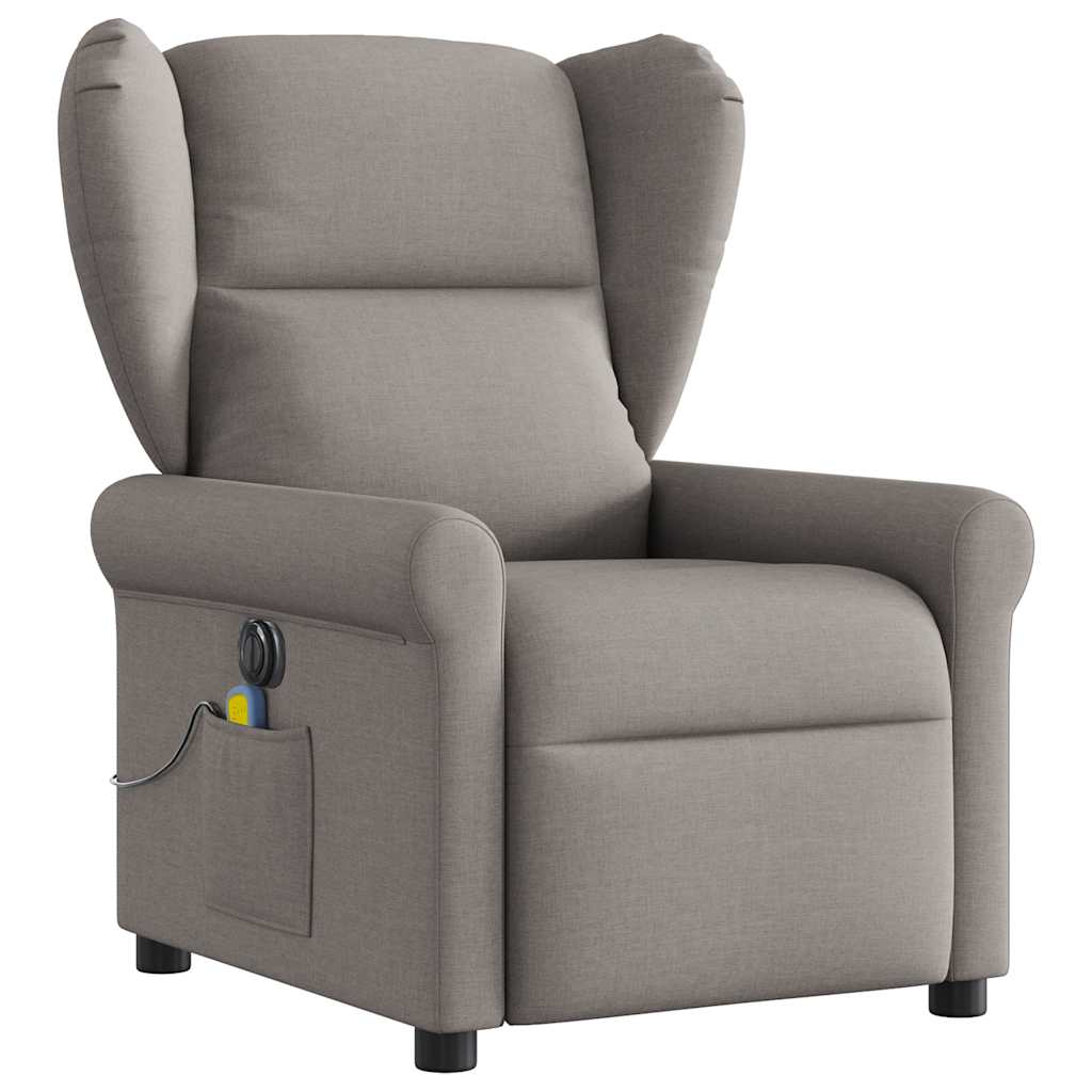 Fauteuil de massage inclinable électrique Taupe Tissu - XIOS