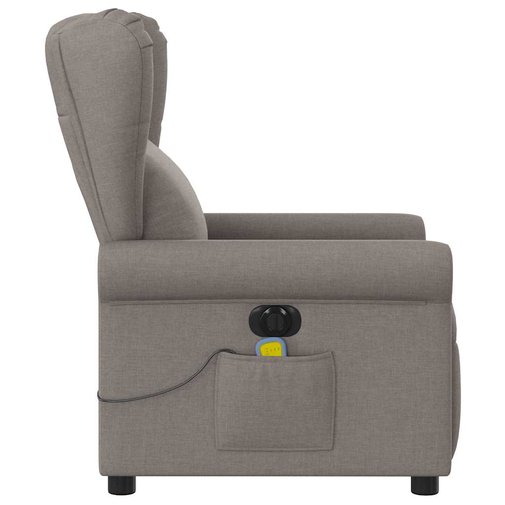Fauteuil de massage inclinable électrique Taupe Tissu - XIOS