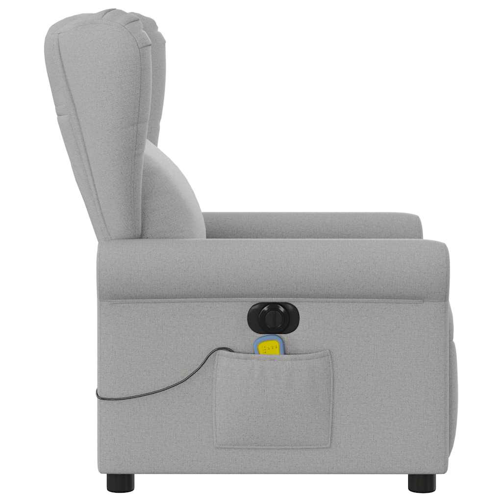 Fauteuil de massage inclinable électrique gris nuage tissu - XIOS