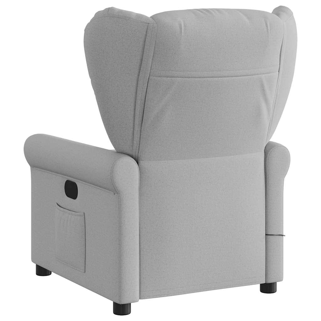 Fauteuil de massage inclinable électrique gris nuage tissu - XIOS