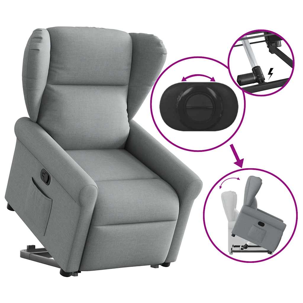 Fauteuil inclinable Gris clair Tissu - XIOS