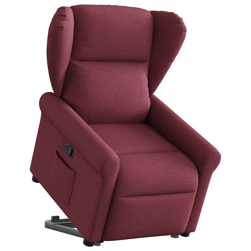 Fauteuil inclinable rouge bordeaux tissu - XIOS