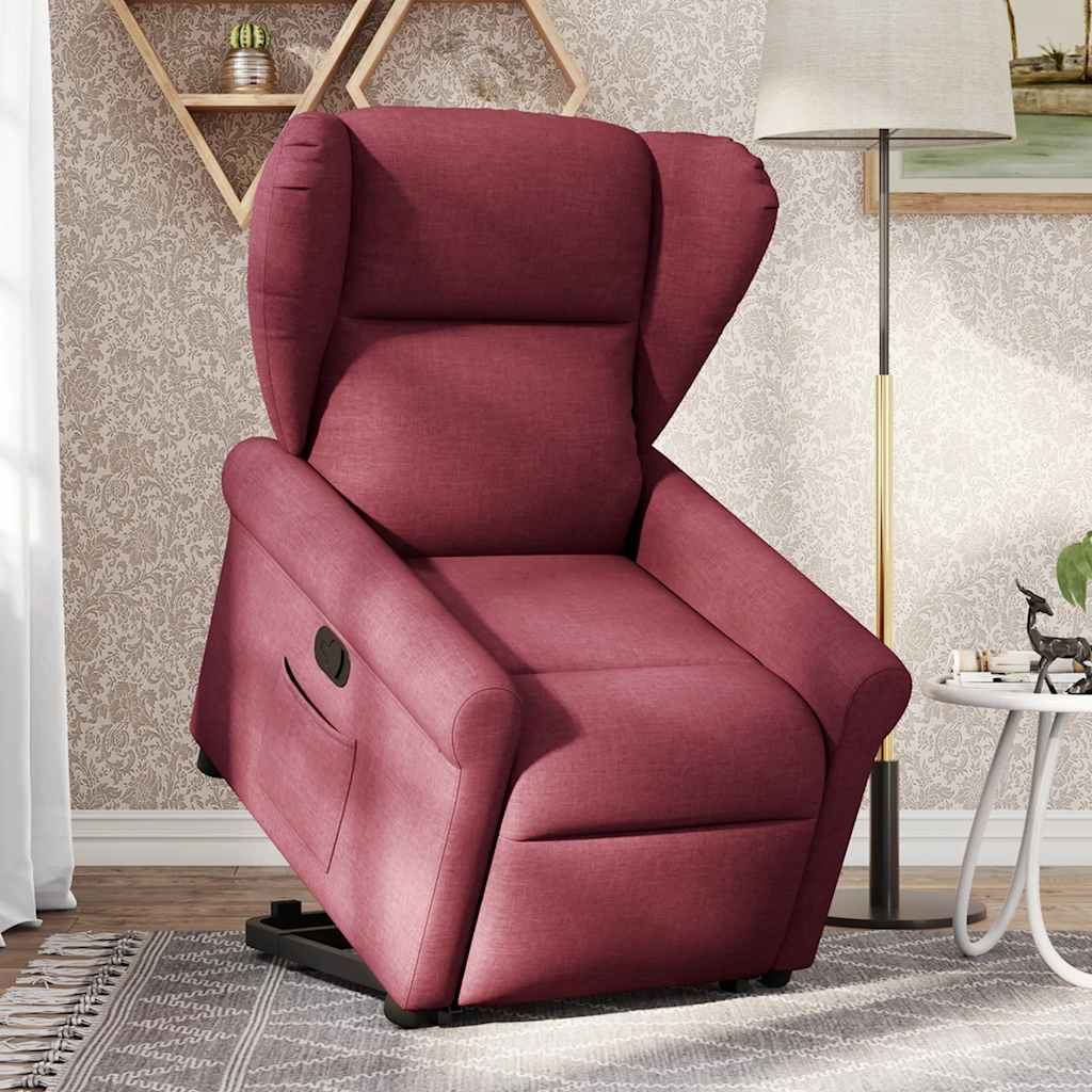 Fauteuil inclinable rouge bordeaux tissu - XIOS