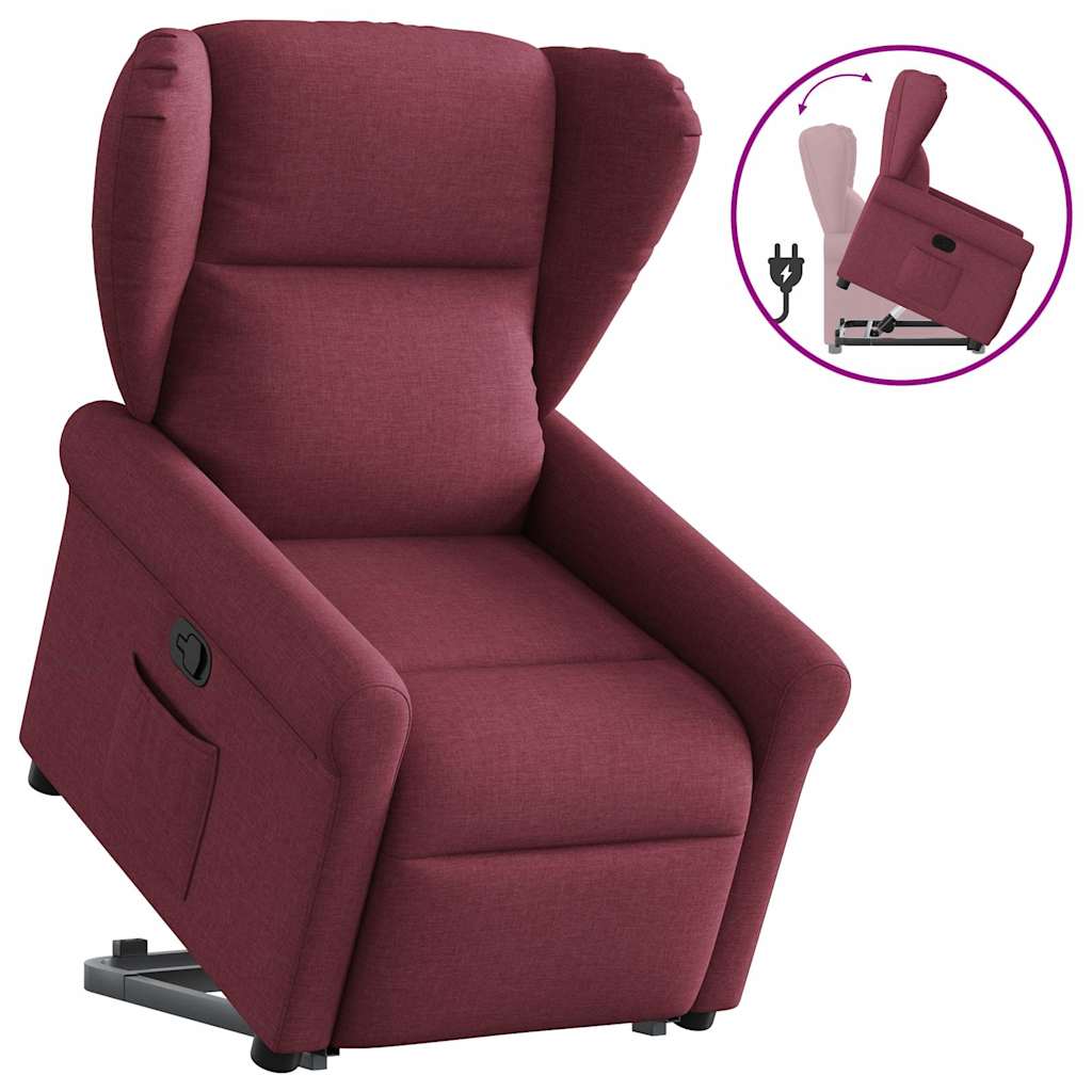 Fauteuil inclinable rouge bordeaux tissu - XIOS