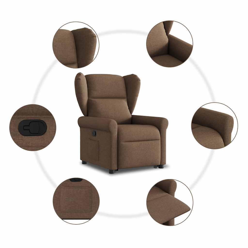Fauteuil inclinable Marron Tissu - XIOS