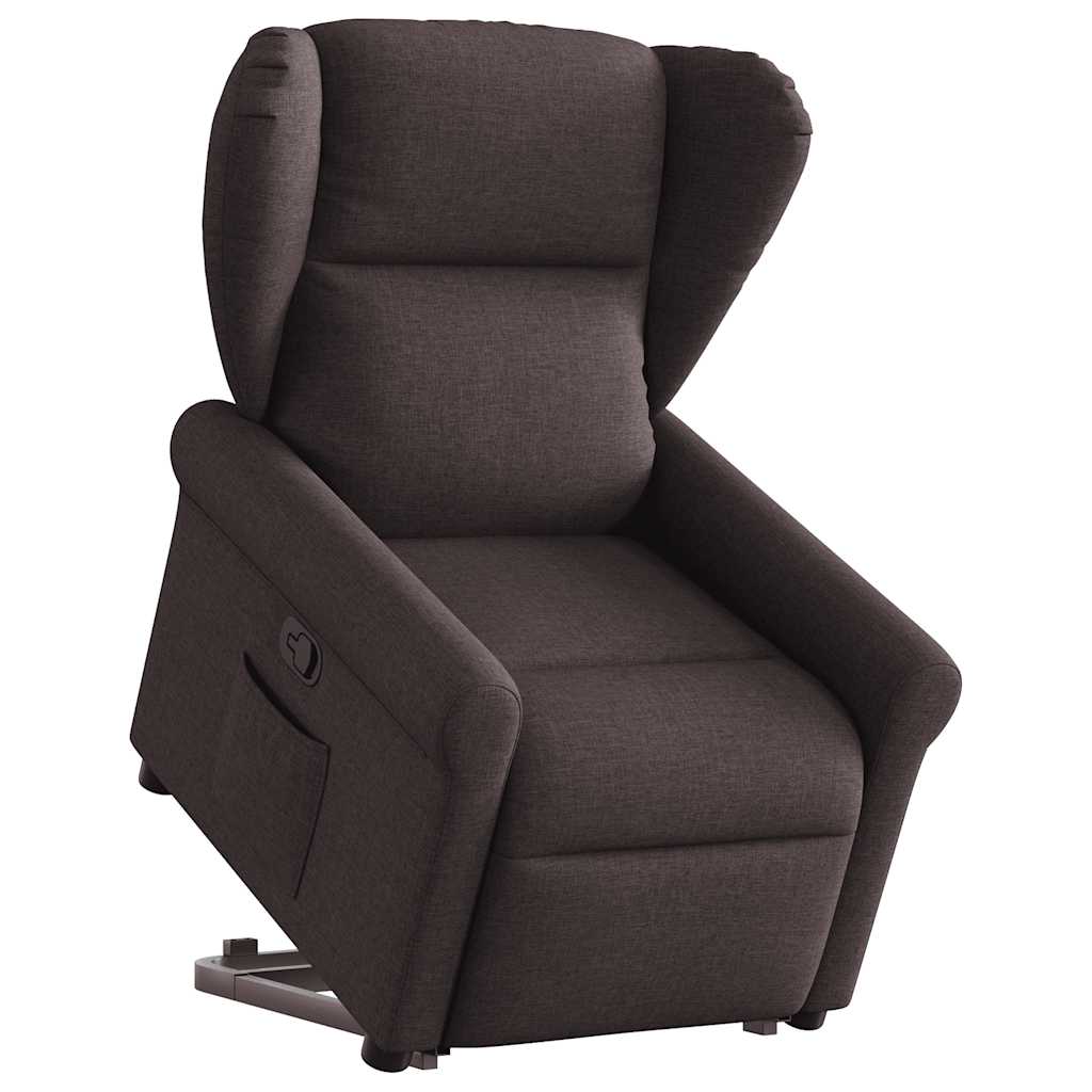 Fauteuil inclinable marron foncé tissu - XIOS