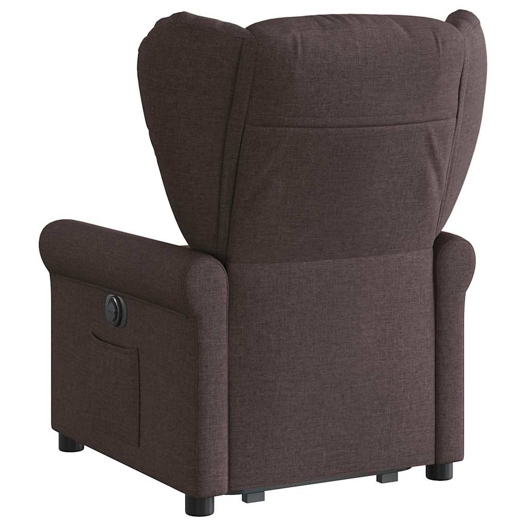 Fauteuil inclinable marron foncé tissu - XIOS