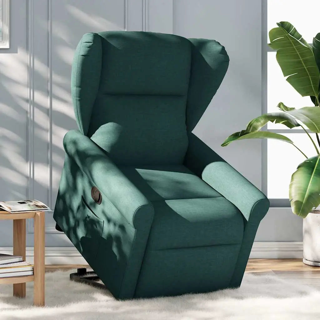 Fauteuil inclinable vert foncé tissu - XIOS
