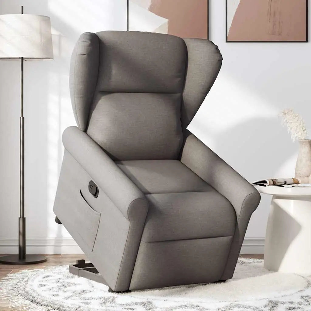 Fauteuil inclinable taupe tissu - XIOS
