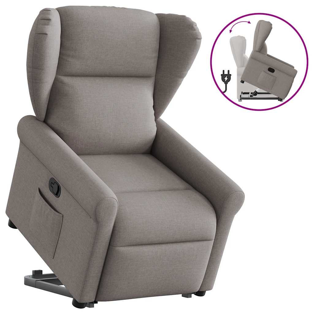 Fauteuil inclinable taupe tissu - XIOS