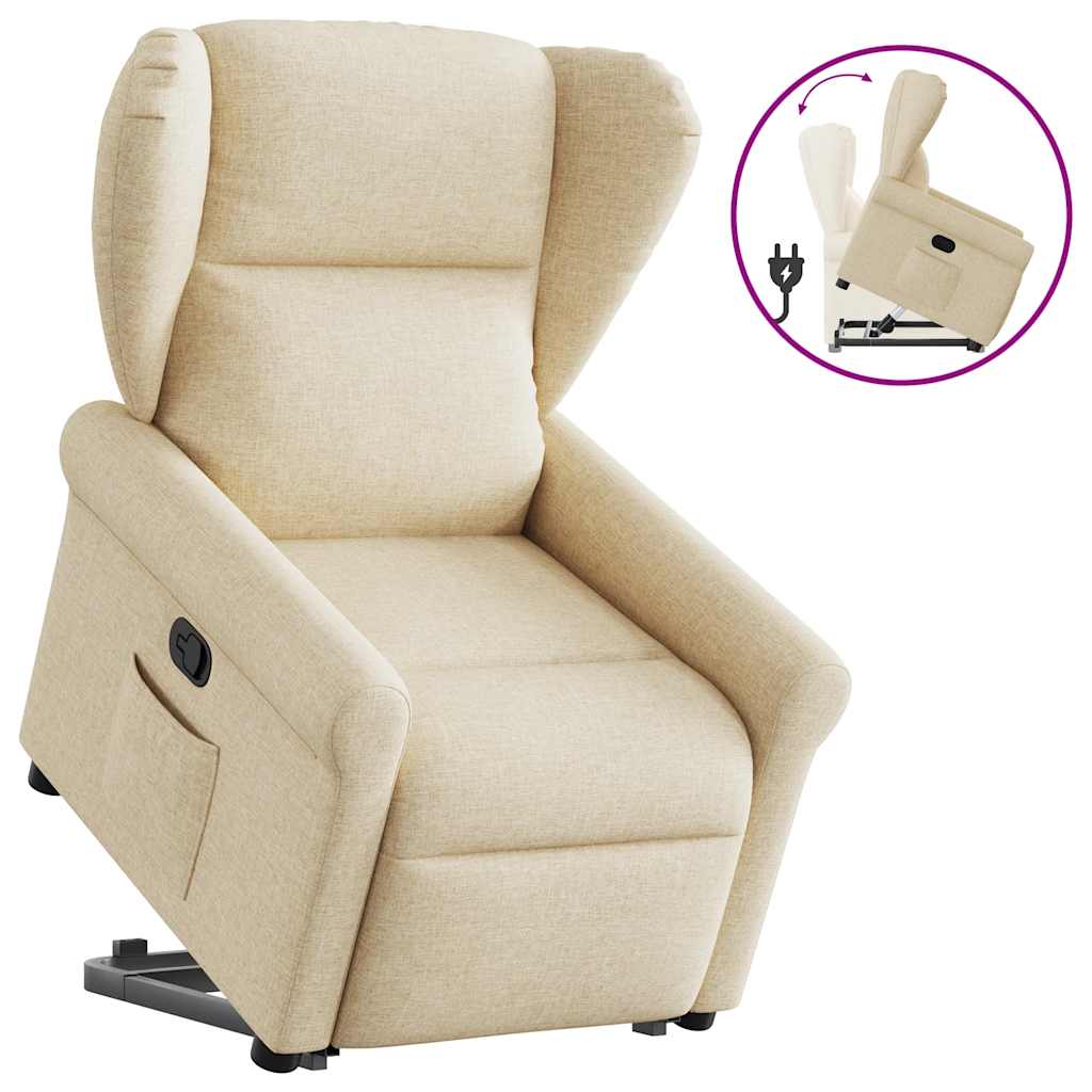 Fauteuil inclinable Crème Tissu - XIOS