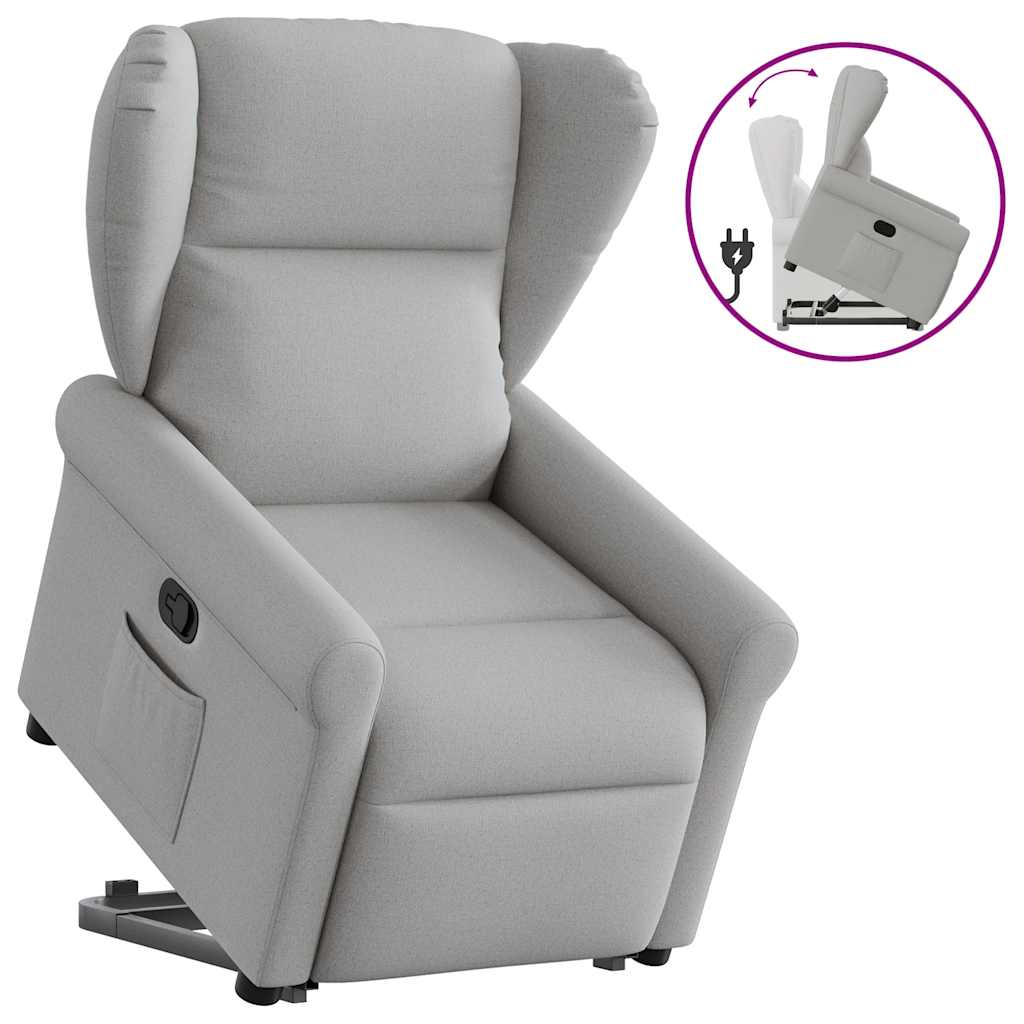 Fauteuil inclinable gris nuage tissu - XIOS