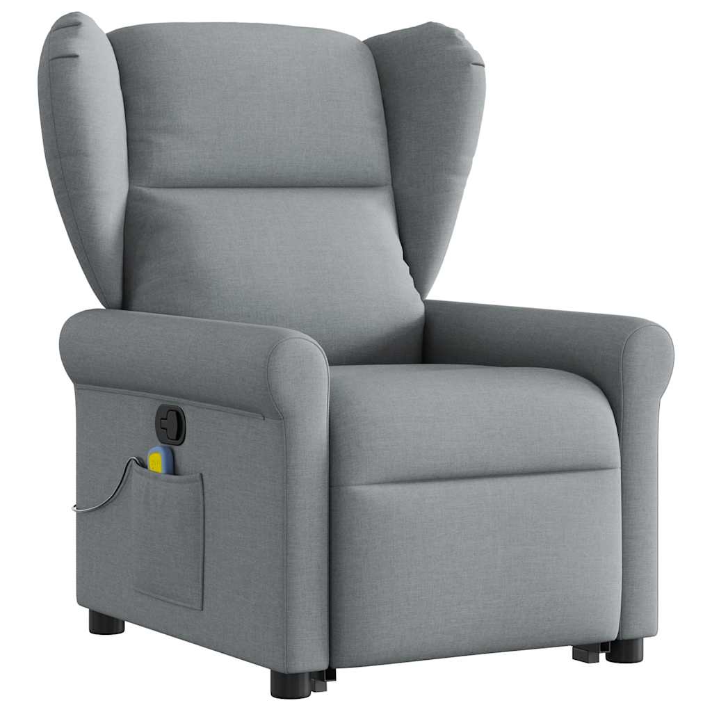 Fauteuil de massage inclinable Gris clair Tissu - XIOS