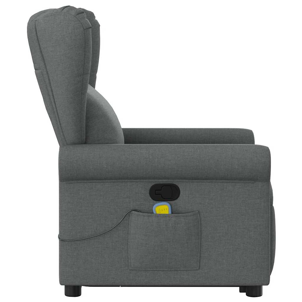 Fauteuil de massage inclinable Gris foncé Tissu - XIOS