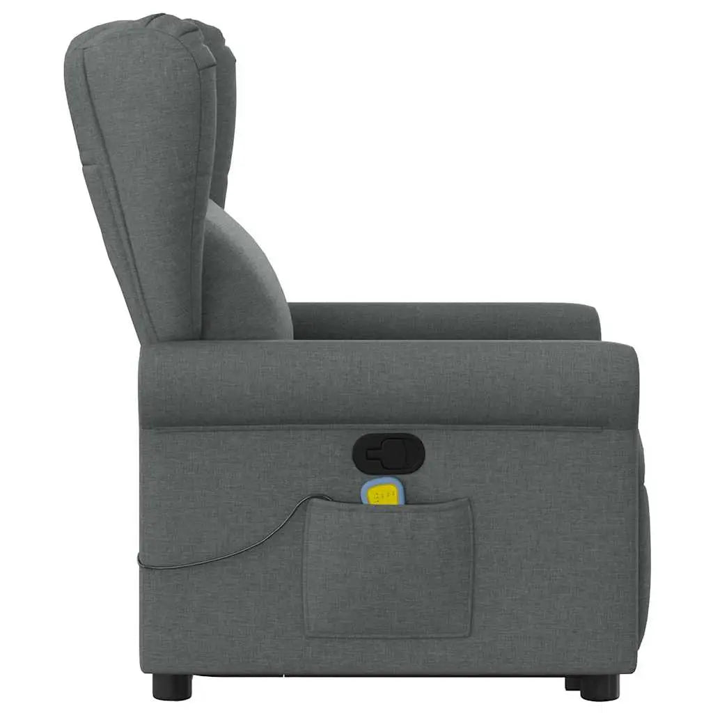 Fauteuil de massage inclinable Gris foncé Tissu - XIOS