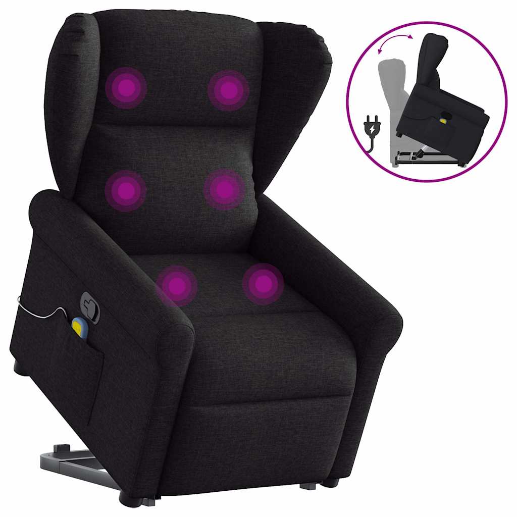 Fauteuil de massage inclinable Noir Tissu - XIOS