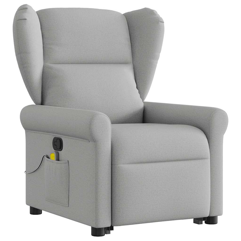 Fauteuil de massage inclinable gris nuage tissu - XIOS