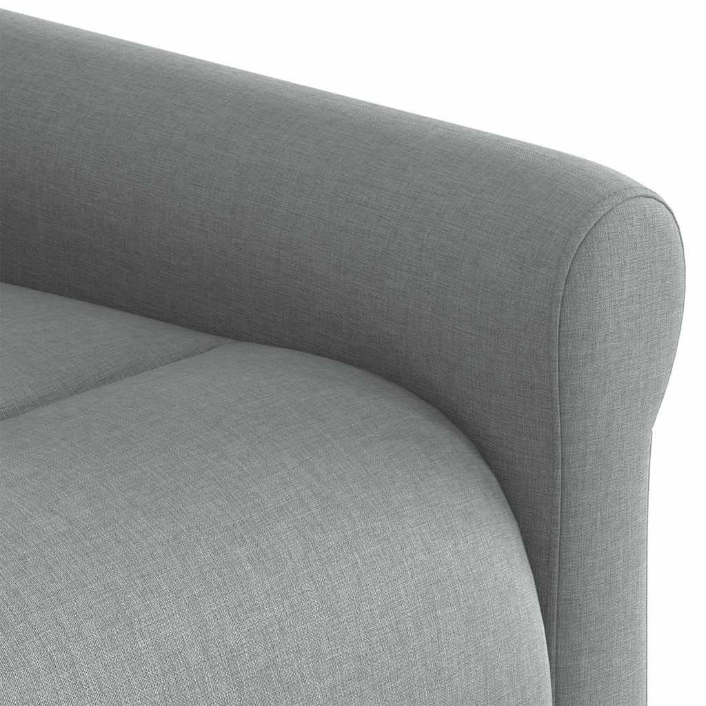 Fauteuil inclinable électrique gris clair tissu