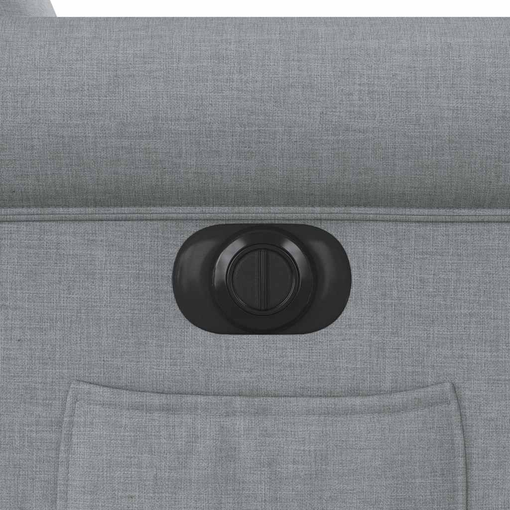 Fauteuil inclinable électrique gris clair tissu