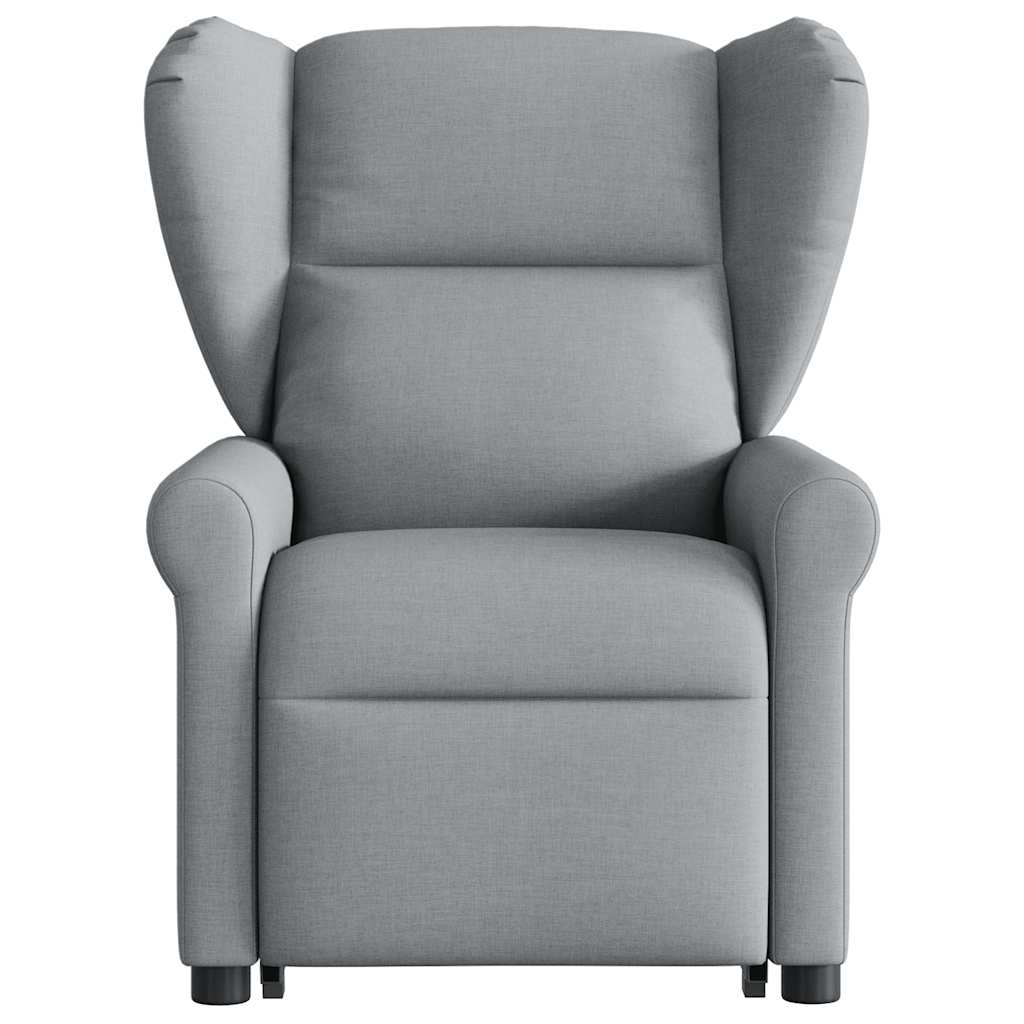 Fauteuil inclinable électrique gris clair tissu - XIOS