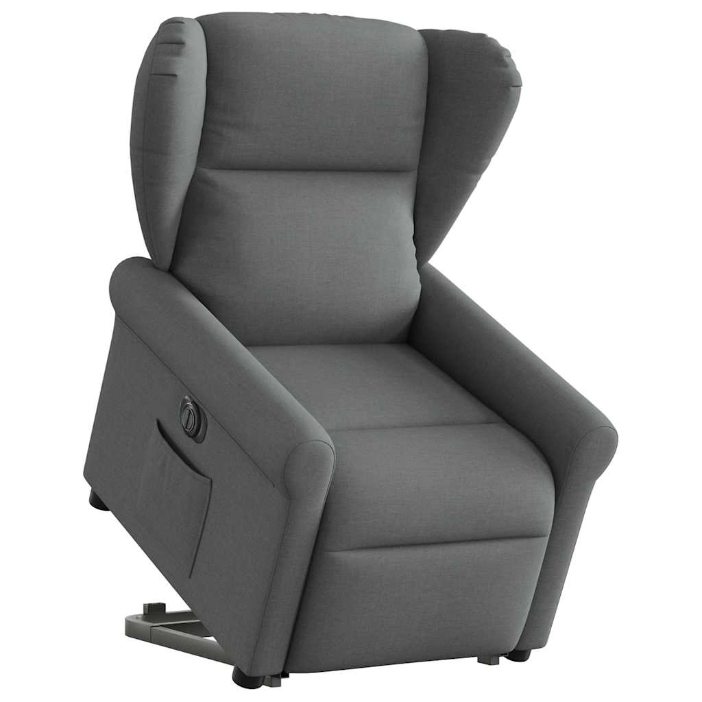 Fauteuil inclinable électrique gris foncé tissu - XIOS