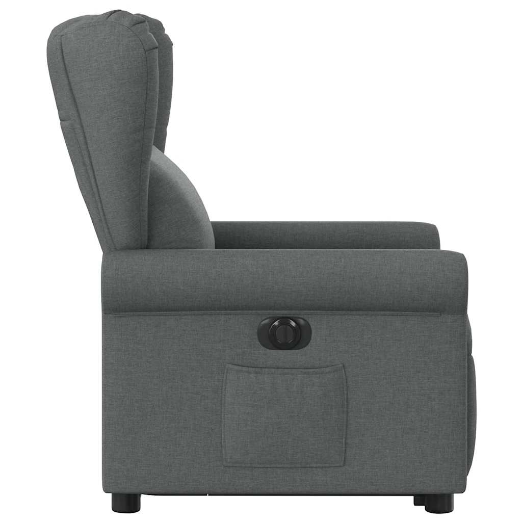 Fauteuil inclinable électrique gris foncé tissu - XIOS