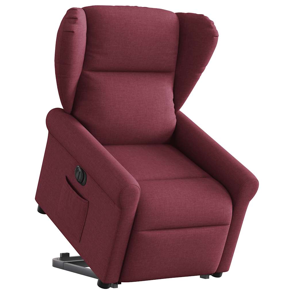 Fauteuil inclinable électrique rouge bordeaux tissu - XIOS