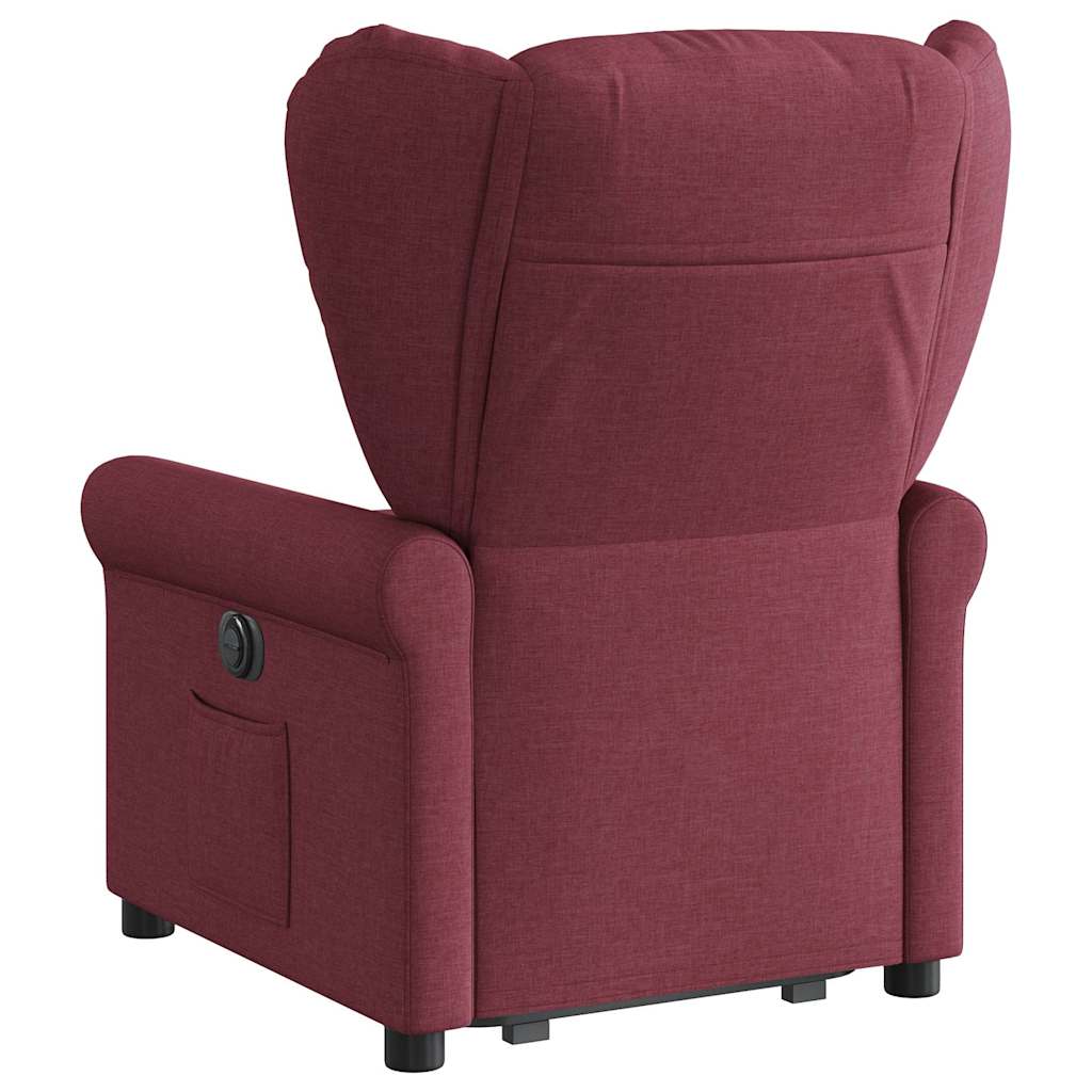 Fauteuil inclinable électrique rouge bordeaux tissu - XIOS