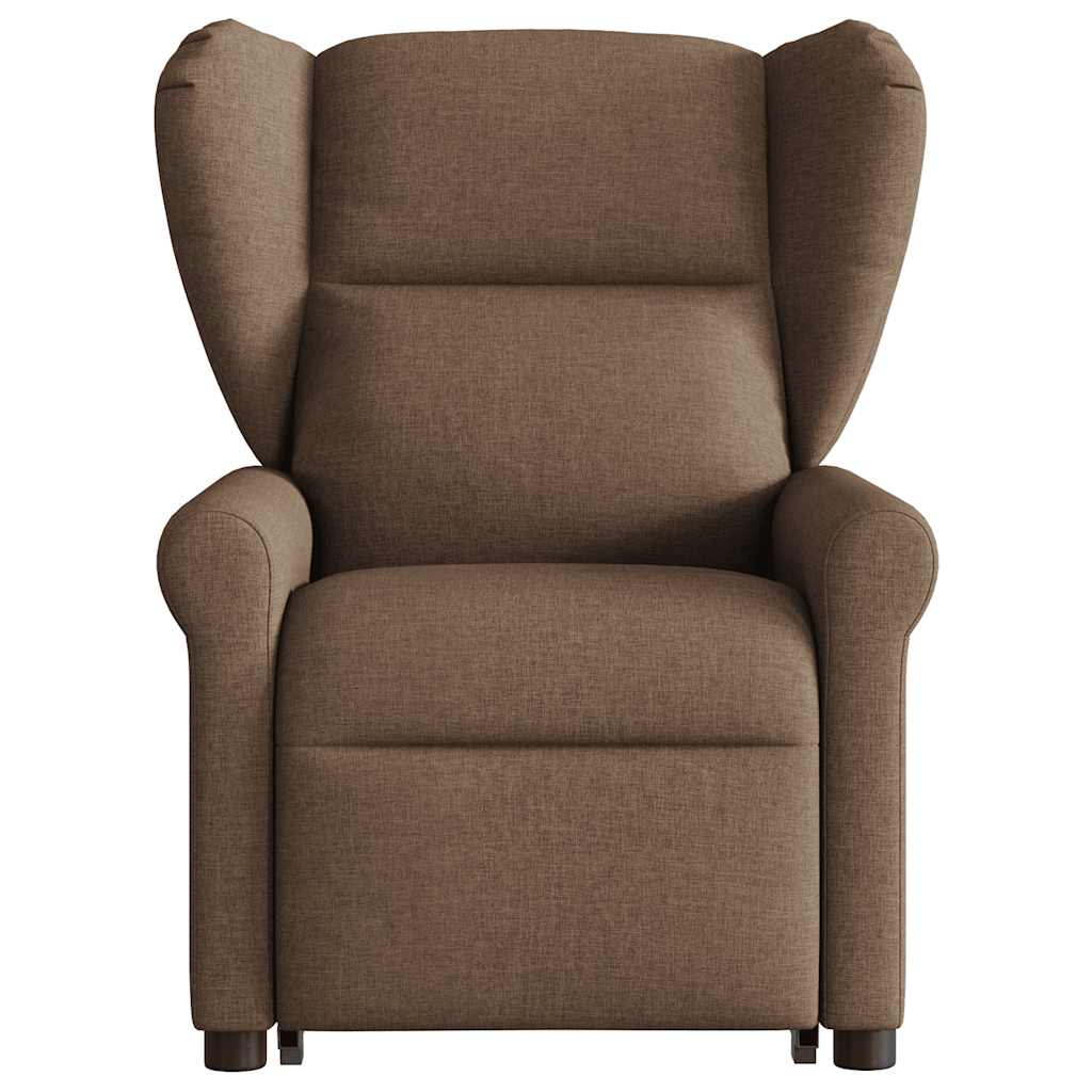 Fauteuil inclinable électrique marron tissu - XIOS