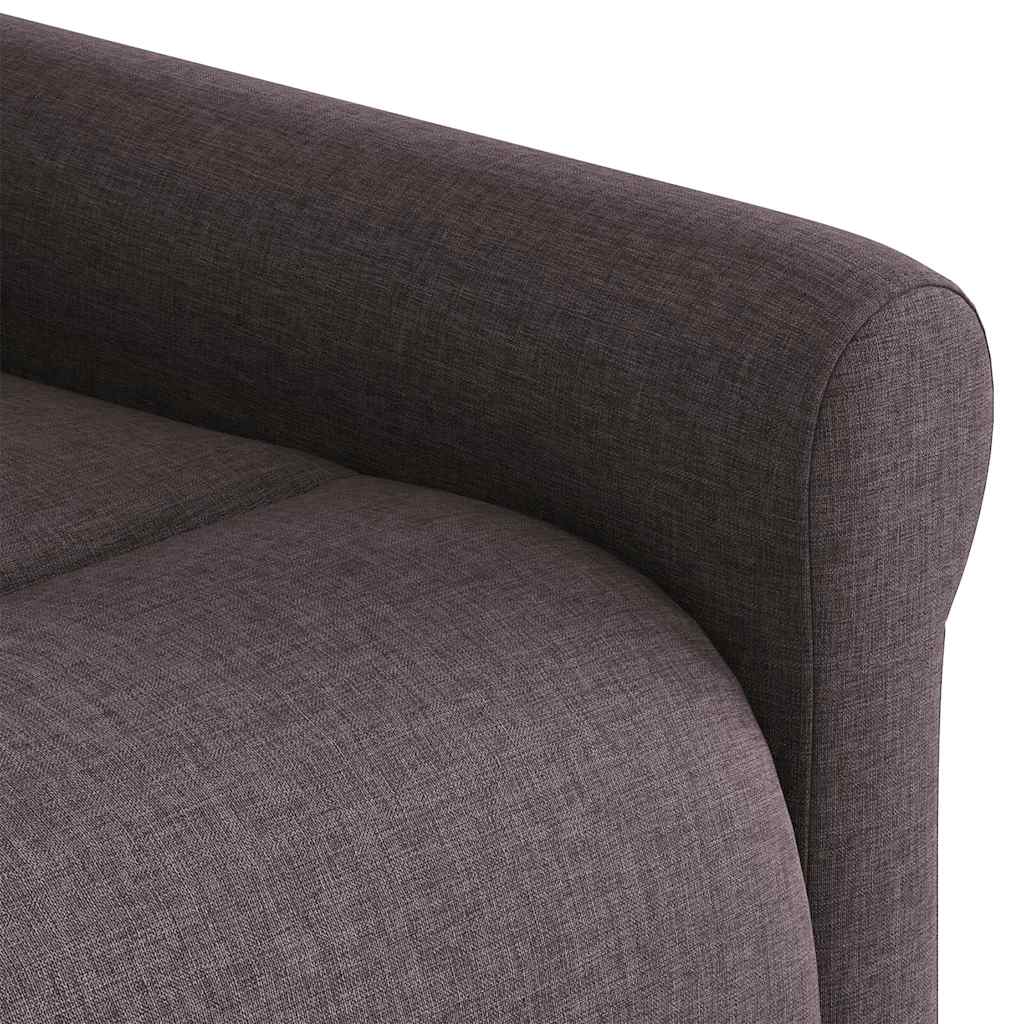 Fauteuil inclinable électrique marron foncé tissu