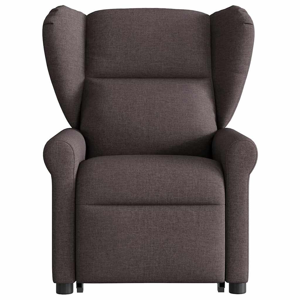 Fauteuil inclinable électrique marron foncé tissu